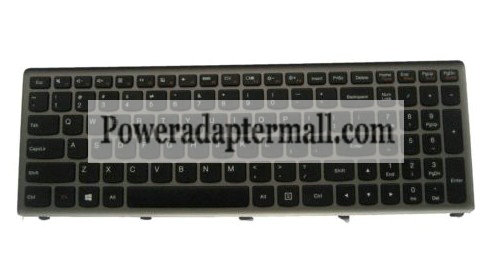 IBM Lenovo Z500 keyboard Black with Silver-Grey Frame US